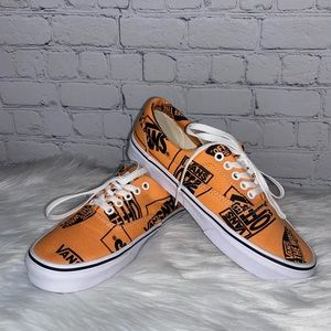 Vans Era Logo Mix Pattern Tangerine Orange Black